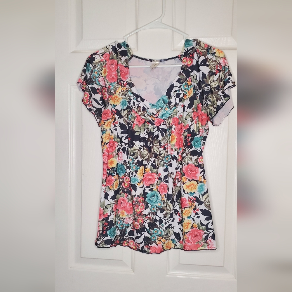 2 Floral blouses